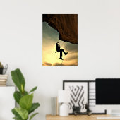 Poster Mountain climber beautiful scenery (Bureau à domicile)