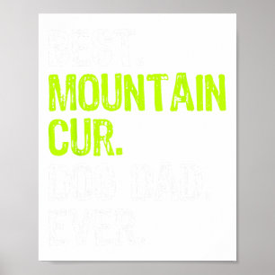 Poster Mountain Cur Chien Papa Fêtes des pères Amoureux d