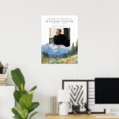 Poster Mountain Floral Celebration Of Life Welcome Sign (Bureau à domicile)