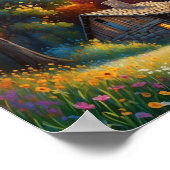 Poster Mountain Forest Cabin Art (Coin)