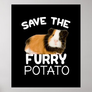 Poster Mountain Guinea Pig - Save Furry Potato