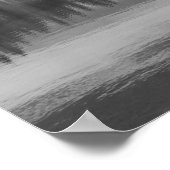 Poster Mountain Lake, Dock, noir et blanc (Coin)
