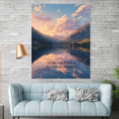 Poster  Mountain Lake Hand Painted Landscape