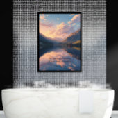 Poster  Mountain Lake Hand Painted Landscape