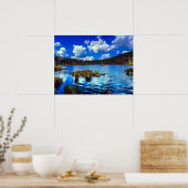 Poster Mountain Noir Québec, Canada - Photographie de voy (Cuisine)