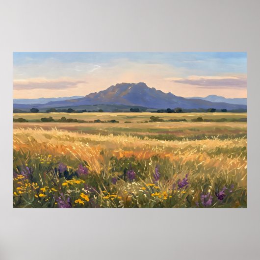 Poster Mountain on the plain (Devant)