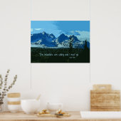Poster Mountain Peaks digital art - John Muir quote (Cuisine)