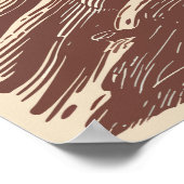 Poster Mountain Ram Steadfast Nature Bois Design (Coin)