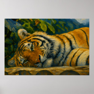 Poster Mountain Rest - Tigre dans la nature