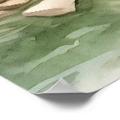 Poster Mountain River Alaska Watercolor Peinture (Coin)