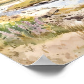 Poster Mountain River Colorado peinture aquarelle (Coin)