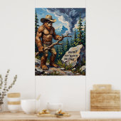 Poster Mountain Skeptic : La sagesse boisée de Bigfoot (Cuisine)