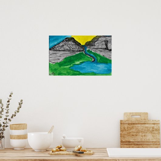 Poster Mountain Sunrise (Cuisine)