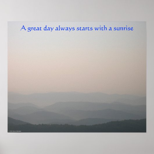 Poster Mountain Sunrise (Devant)