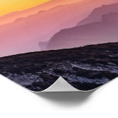 Poster Mountain Sunrise Pacifique coloré Inspirationnel (Coin)