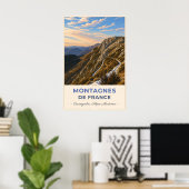 Poster Mountain Trail Through the French Alps (Bureau à domicile)