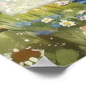 Poster Mountain Wildflowers Floral Wedding Welcome Sign (Coin)