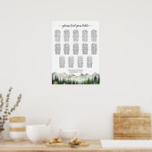 Poster Mountains and Pines 14 Tables Wedding Seating (Cuisine)