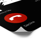 Poster Mountains Are Calling Funny Mobile Cell Phone Call (Coin)