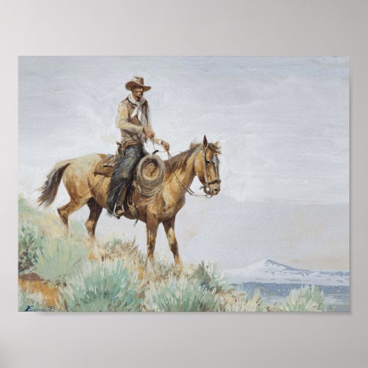 Poster Mounted Rider Art Western par Edward Borein (Devant)
