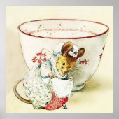 Poster "Mouse Seamstress and Teacup" de Beatrix Potter (Devant)