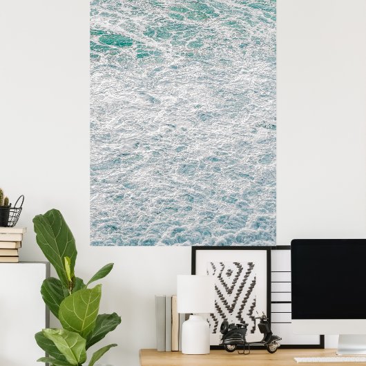 Poster Mousse Océanique Turquoise - Eau Côtière Lumineuse (Bureau à domicile)