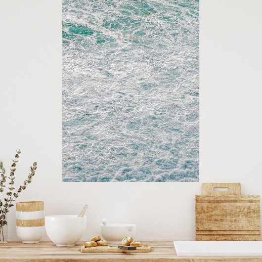 Poster Mousse Océanique Turquoise - Eau Côtière Lumineuse (Cuisine)