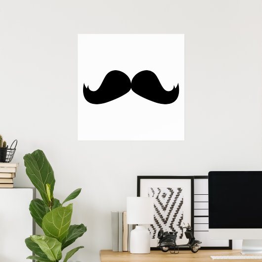 Poster Moustache (Bureau à domicile)