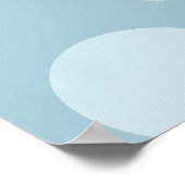 Poster Moustache Bleue, Moustache Curl, Stache, Pois (Coin)