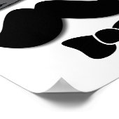 Poster Moustache, chapeau supérieur, cravate arc et poire (Coin)