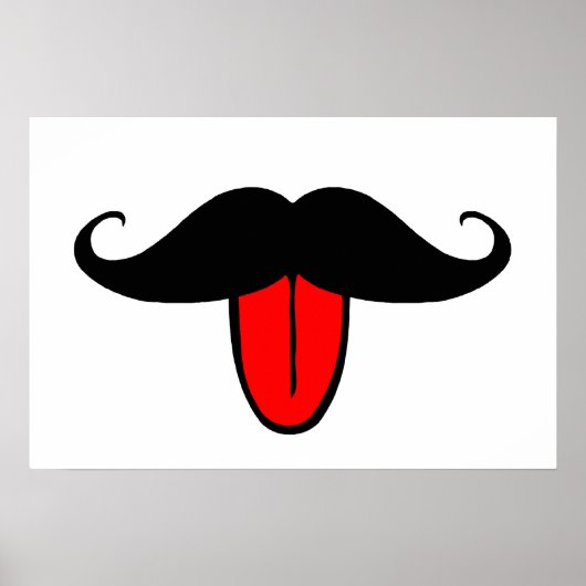 Poster Moustache drôle (Devant)