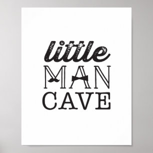 Poster Moustache Little Man Cave Bébé Art de la nurserie