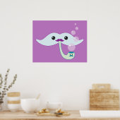 Poster Moustache violette (Cuisine)