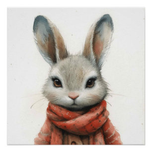 Poster Moustaches Fantaisistes : Un Brin de Lapin Fantais