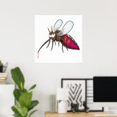 Poster Moustique de dessin animé buvant du sang Insecte d (Bureau à domicile)