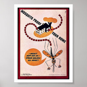 Poster Moustique Proff votre maison