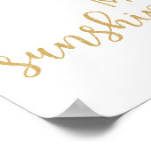 Poster Moutarde Jaune Vous Êtes Mon Soleil (Coin)