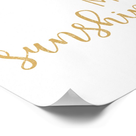 Poster Moutarde Jaune Vous Êtes Mon Soleil (Coin)