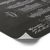 Poster Mouth Harmonica 1900 Patent Art Chalkboard (Coin)