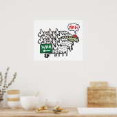 Poster Mouton anti-guerre (Cuisine)