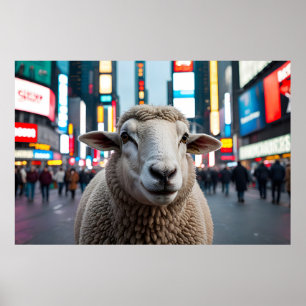 Poster Mouton dans le Carré du temps