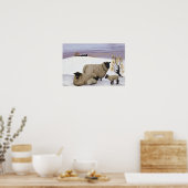 Poster Mouton en hiver (Cuisine)