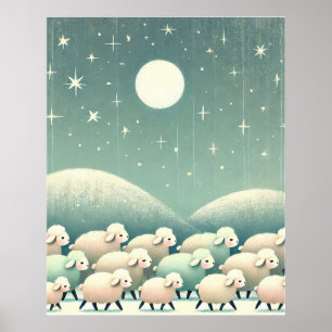 Poster Mouton endormi
