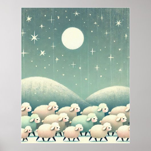 Poster Mouton endormi (Devant)