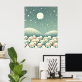 Poster Mouton endormi (Bureau à domicile)