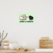 Poster Mouton noir et blanc (Cuisine)