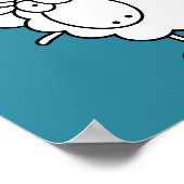 Poster mouton noir et blanc (Coin)