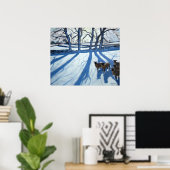 Poster Moutons dans la neige Derbyshire (Bureau à domicile)