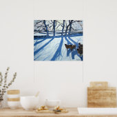 Poster Moutons dans la neige Derbyshire (Cuisine)