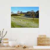 Poster Moutons dans la vallée gelée (Cuisine)